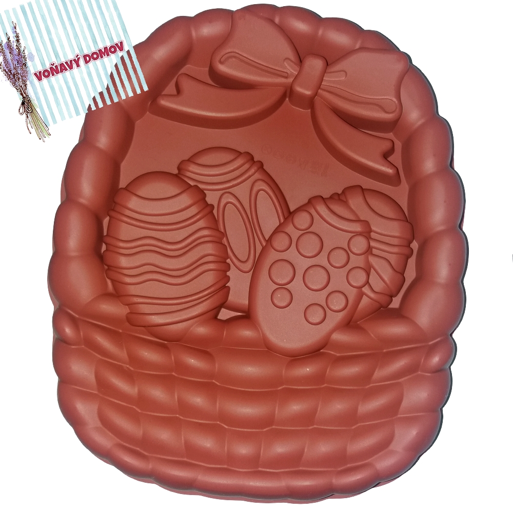 Silikonová forma na velikonoční tvoření - Košíček s velikonočními vajíčky.